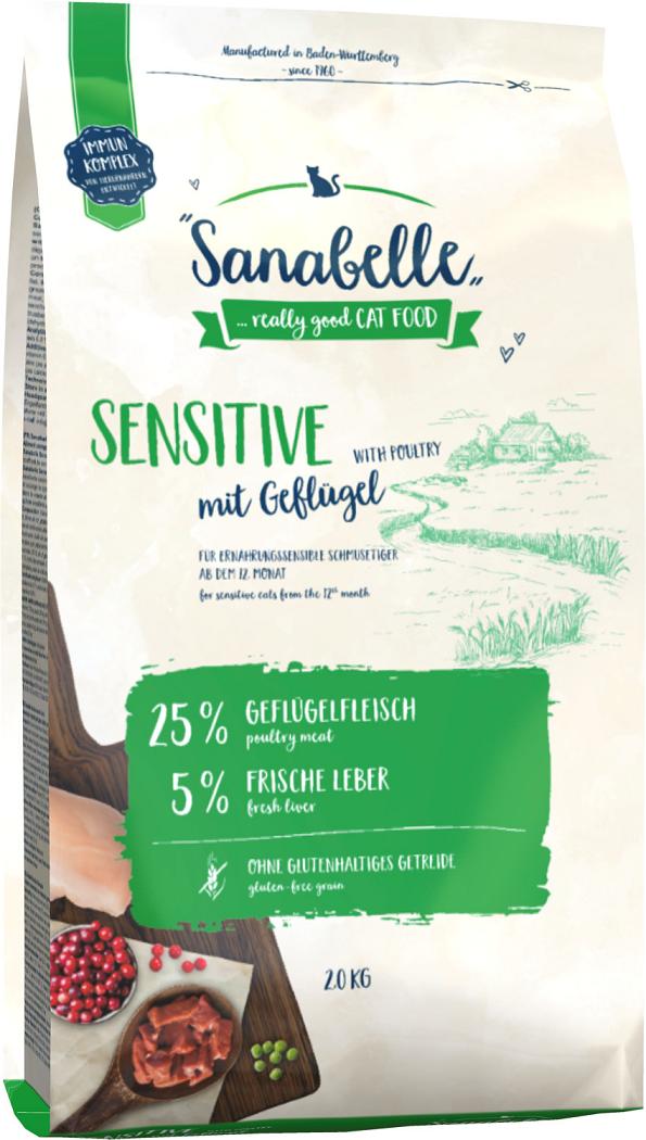 Sanabelle Sensitive with Poultry ДОМАШНЯ ПТИЦЯ корм для котів з чутливим травленням 10 кг (83360010) Sanabelle Sensitive with Poultry ДОМАШНЯ ПТИЦЯ корм для котів з чутливим травленням 10 кг (83360010)